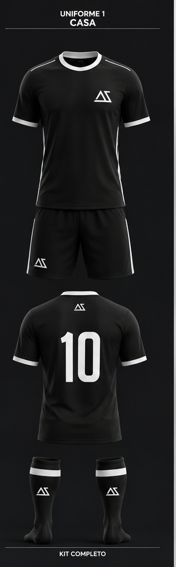 Uniforme 1 — Casa, preto e branco